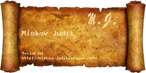 Miskov Judit névjegykártya